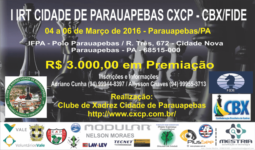 I IRT CIDADE DE PARAUAPEBAS CXCP – CBX/FIDE – 04 a&nbsp;06.03