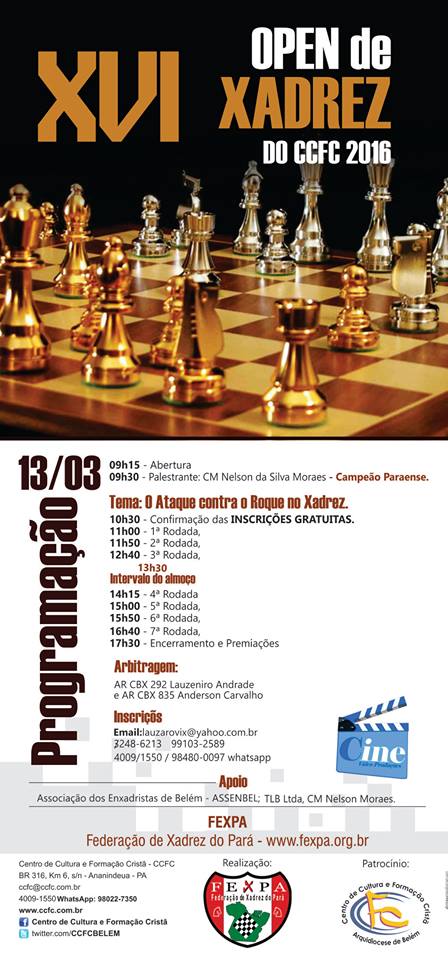 RELEASE XVI OPEN DE XADREZ DO&nbsp;CCFC