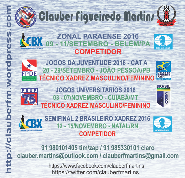 CALENDÁRIO 2º SEMESTRE CLAUBER&nbsp;MARTINS