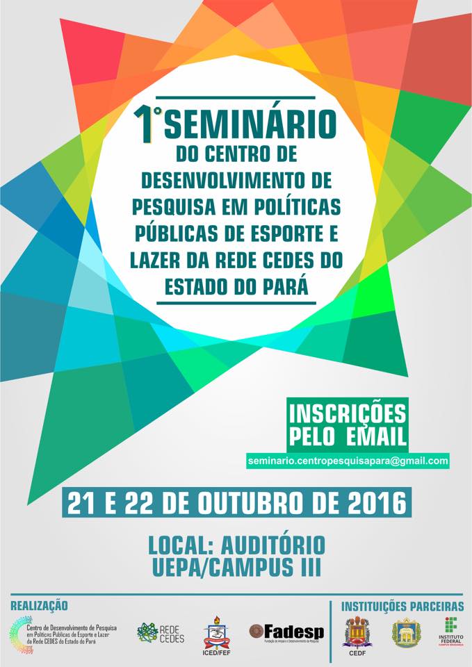 1º SEMINÁRIO DE ESPORTES –&nbsp;BELÉM/PA
