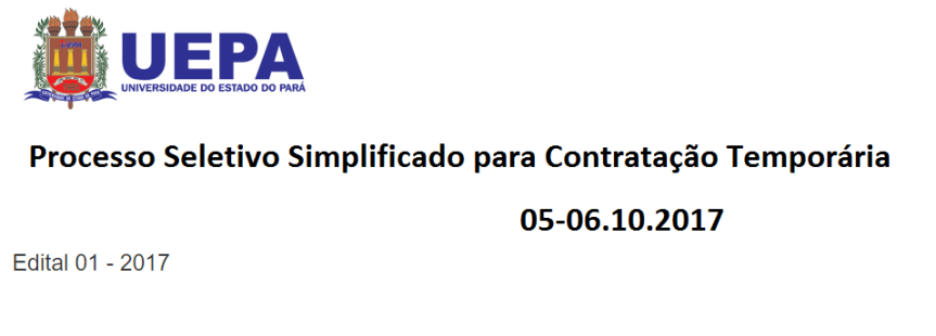 UEPA LANÇA CONCURSO TEMPORÁRIO – TERMINA HOJE DIA&nbsp;06.01.2017