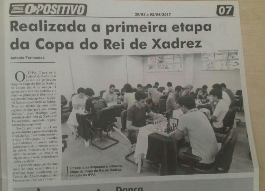 COPA DO REI DE XADREZ NA MÍDIA EM PARAUAPEBAS E&nbsp;REGIÃO