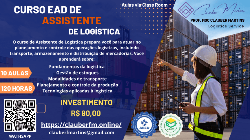 CURSO EAD DE ASSISTENTE DE&nbsp;LOGÍSTICA